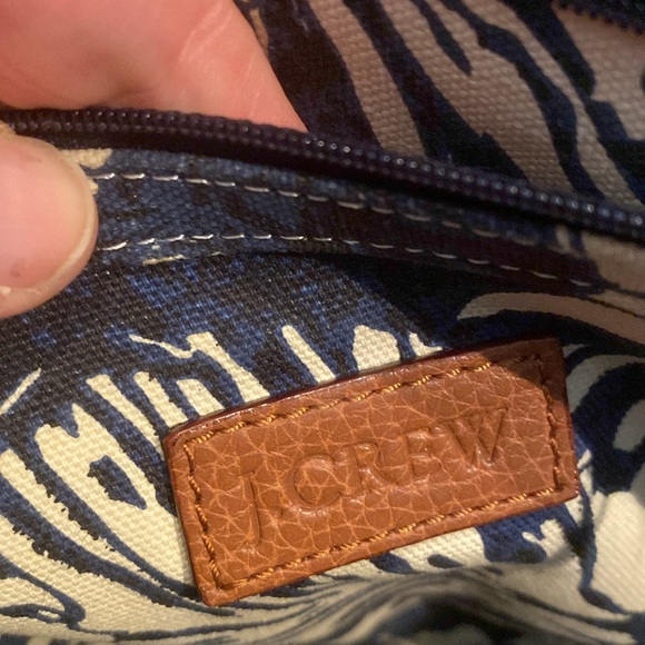 J. CREW Woven Straw Market Shopping Tote Beach Bag Leather Straps - Picture 10 of 12